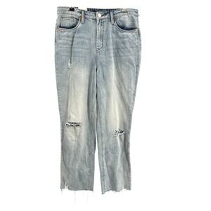 BLANKNYC Madison Crop High Rise Crop Jeans Size 30 Light Wash Organic Cotton New